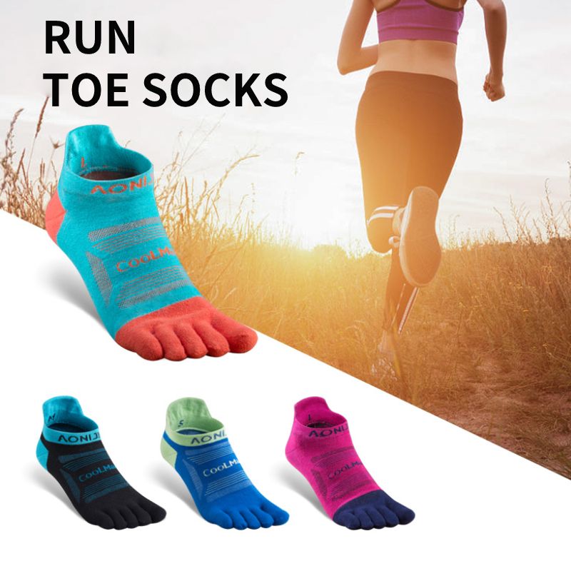 Buy TOETOE Men, Women Sports Coolmax Seamless Patterned Running Trainer Toe  Socks, Hygienic, Breathable S M L Online in India 