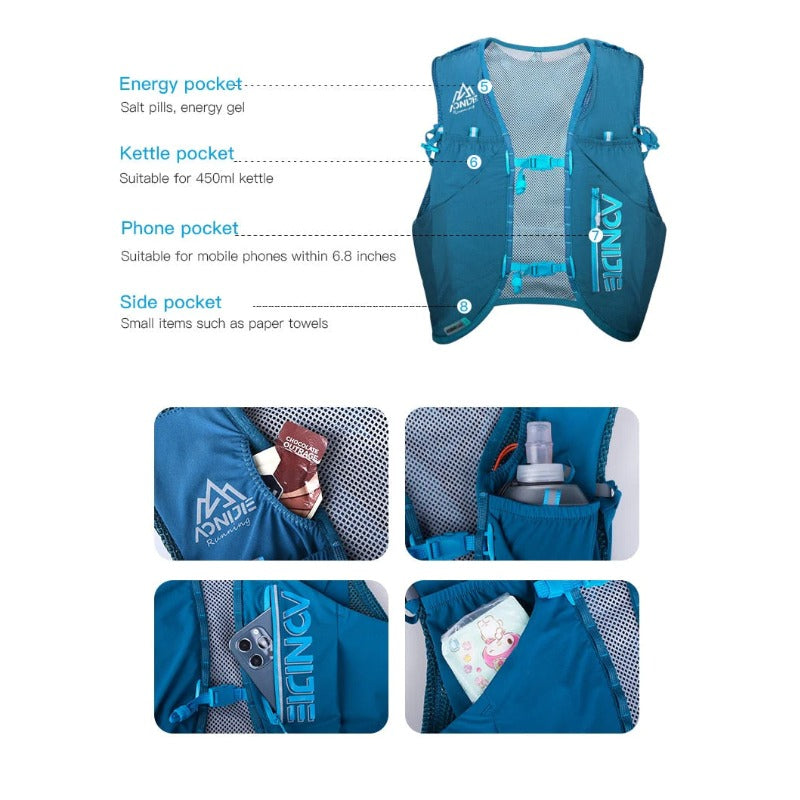 AONIJIE C962S 12L Running Backpack Hydration Bag Vest