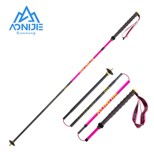 1Pair AONIJIE E4214 Carbon Fiber Folding Trekking Poles