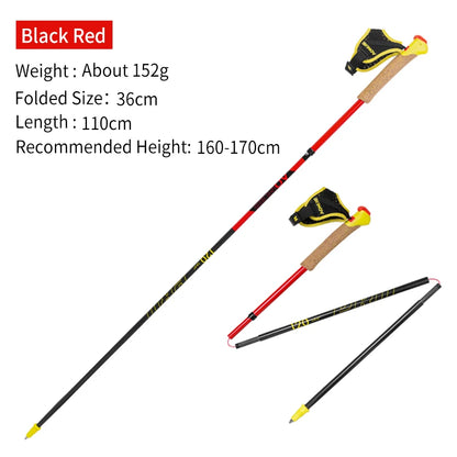 AONIJIE E4212 Folding Carbon fiber Hiking Poles with Quick Lock System, Ultralight for Hiking, Camping, Mountaining