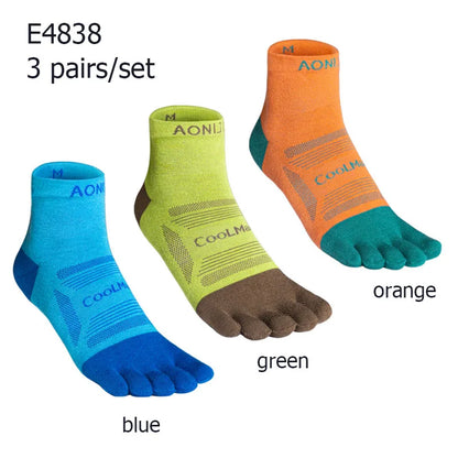 3 Paar/Set AONIJIE E4838 Unisex Fünf Zehensocken 