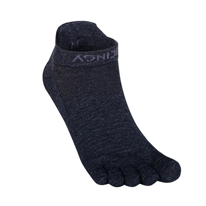 AONIJIE E4822 Schwarze Fünffingersocken aus Wolle