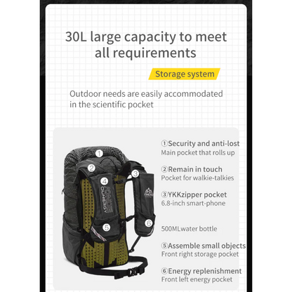 AONIJIE C9111 30L Unisex Multipurpose Hiking Backpack