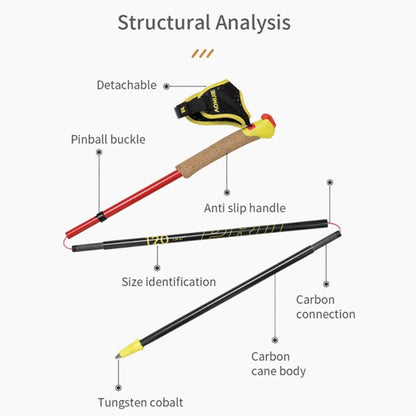 AONIJIE E4212 Folding Carbon fiber Hiking Poles with Quick Lock System, Ultralight for Hiking, Camping, Mountaining