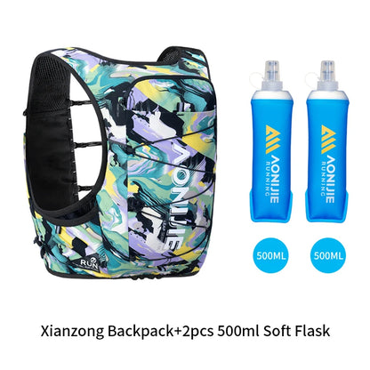 AONIJIE 10L Ultralight Camouflage ColorTrail Running Backpack Water Bag -C9116