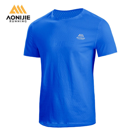 AONIJIE - Men’s Performance Running T-Shirt - Quick Dry, Breathable Marathon Training Tee - FM5191