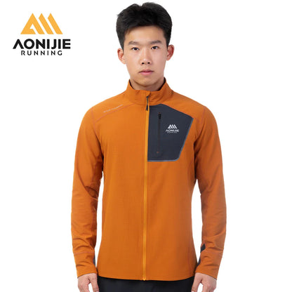 AONIJIE-Men Outdoor Stand Collar Jacket Windproof Warm Coat-FM5206