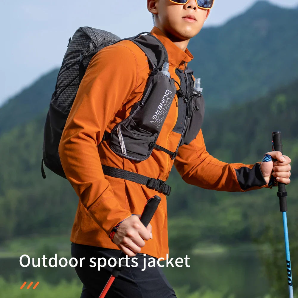 AONIJIE-Men Outdoor Stand Collar Jacket Windproof Warm Coat-FM5206