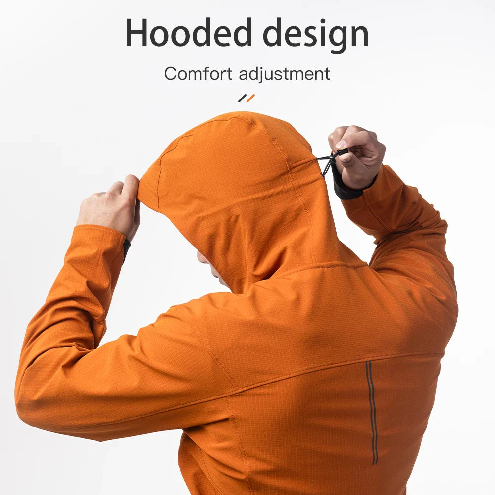 AONIJIE-Men Windproof Jacket Autumn Winter Warm Outdoor Waterproof Top Hooded-FM5207