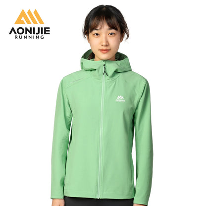 AONIJIE- Women Hooded Jacket Outdoor Windproof Warm Tops-FW6207