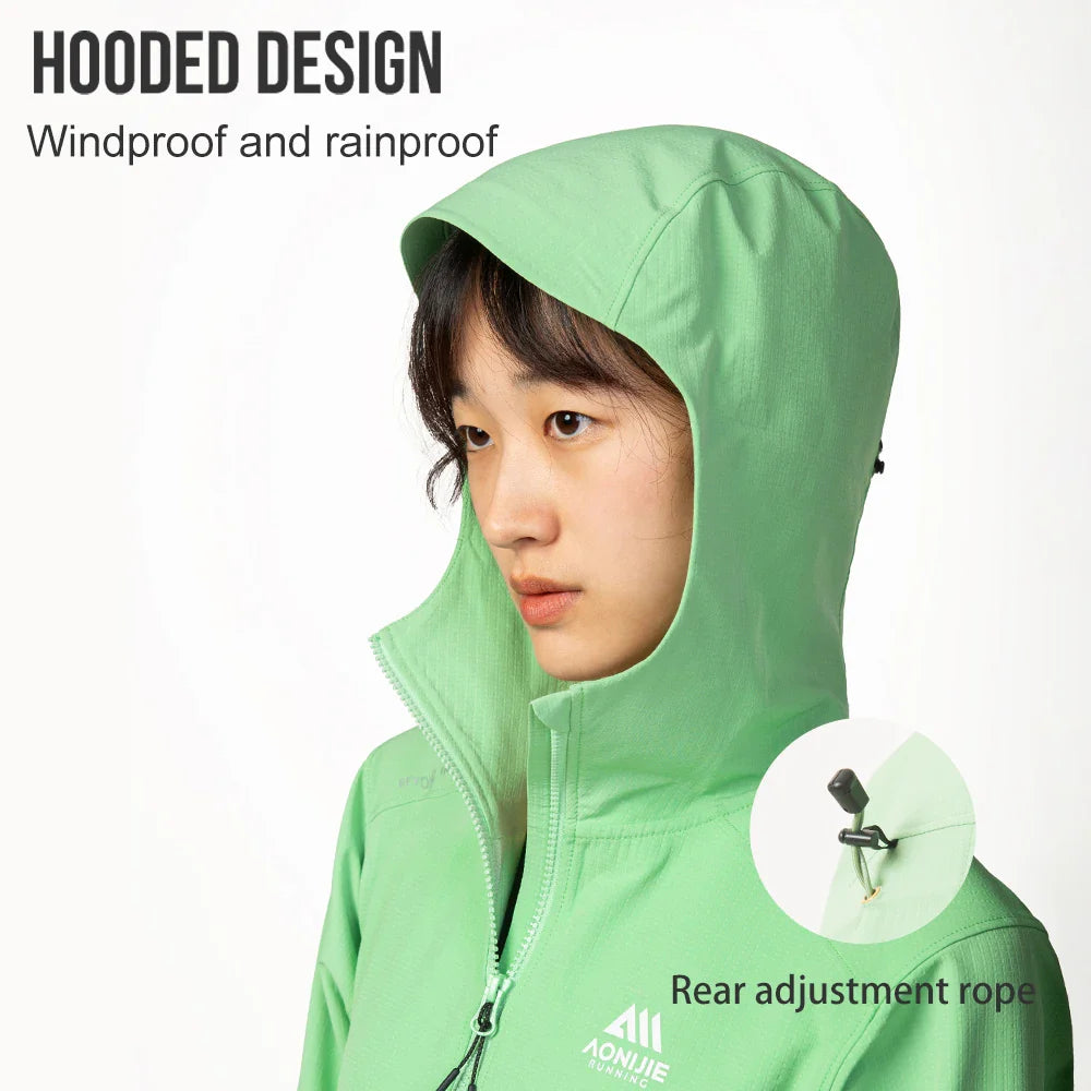 AONIJIE- Women Hooded Jacket Outdoor Windproof Warm Tops-FW6207