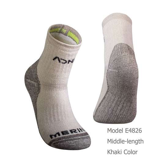 Ein Paar AONIJIE E4826 E4827 Sport-Schneesocken aus Wolle 