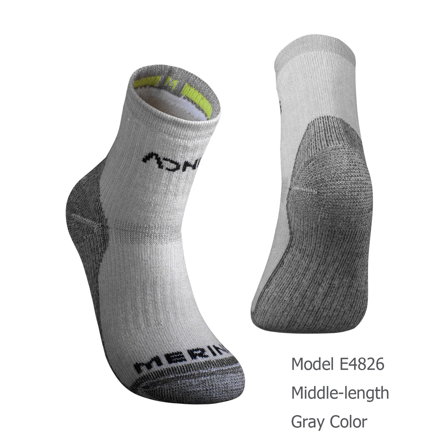 Ein Paar AONIJIE E4826 E4827 Sport-Schneesocken aus Wolle 