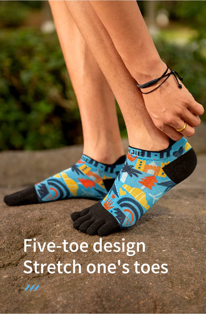 AONIJIE - 3 Pairs Five Toe Socks Low Cut - Lightweight Breathable - E4841