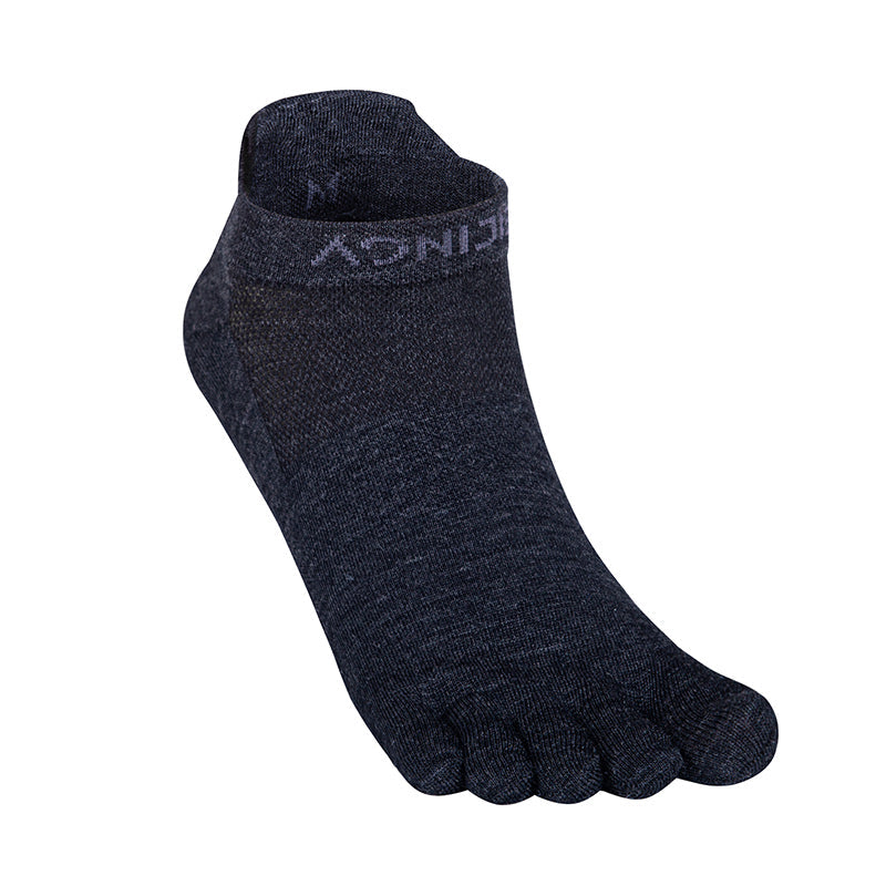 AONIJIE E4822 Black Woollen Five-Finger Socks