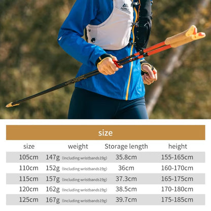 AONIJIE E4212 Folding Carbon fiber Hiking Poles with Quick Lock System, Ultralight for Hiking, Camping, Mountaining