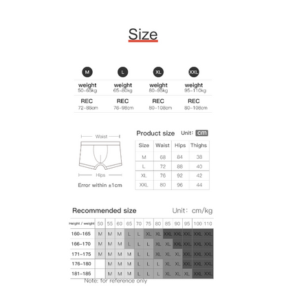 AONIJIE 3PCS/Box E7007 남성 팬티 믹스 컬러