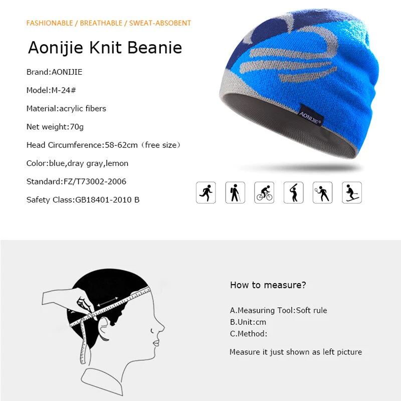 AONIJIE M24 Winter Sports Knitted Beanie Hat