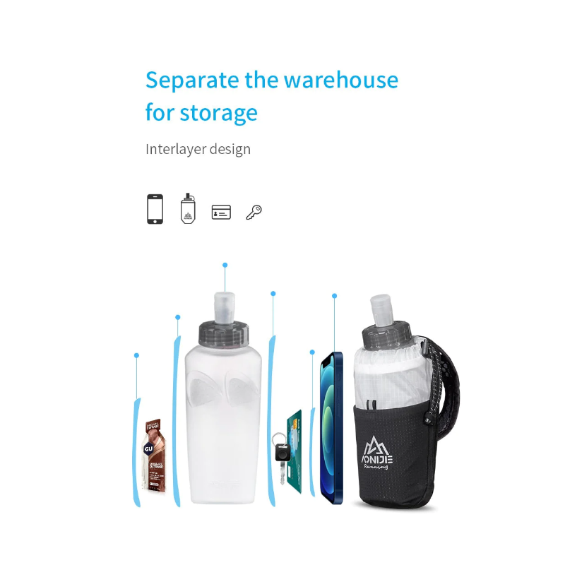 AONIJIE A7107 450ML Running Hand-held Water Bottle Storage Bag